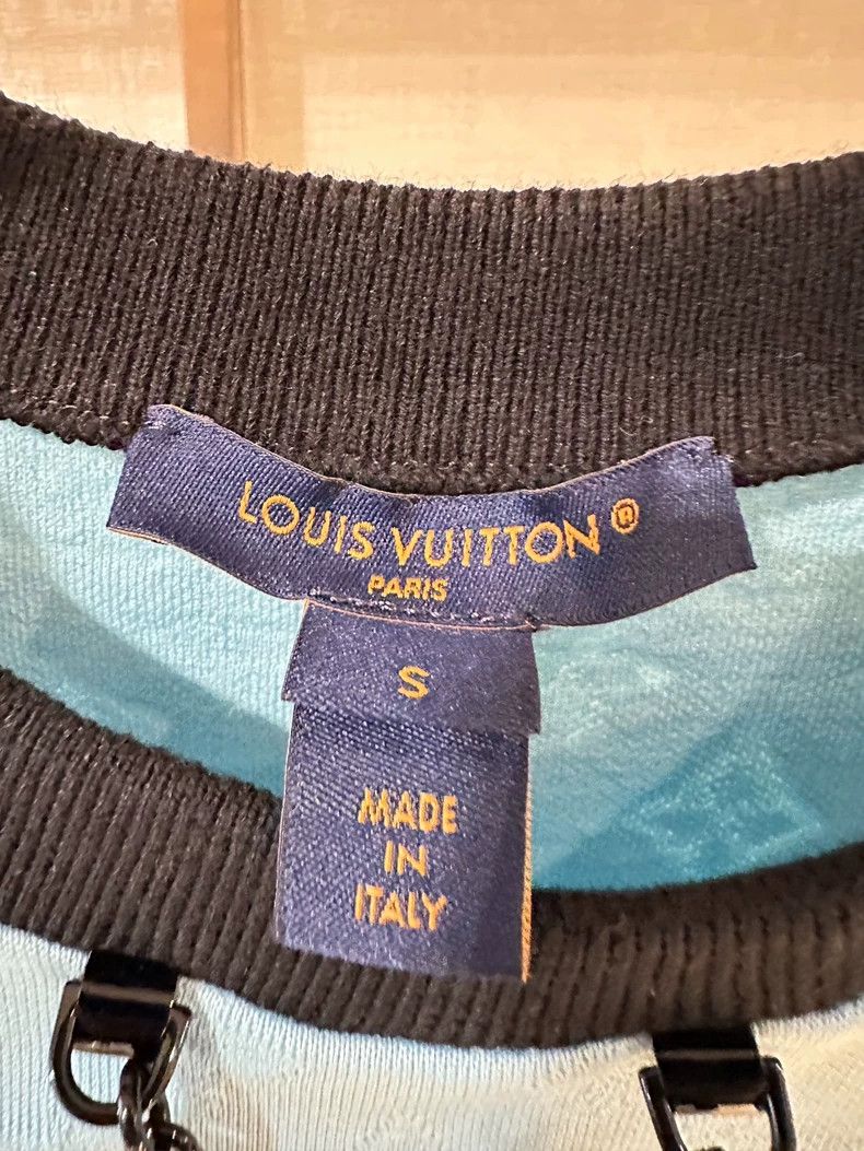 Louis Vuitton Louis Vuitton Blue Monogram Short Sleeve Top Size US S / EU 44-46 / 1 - 3 Thumbnail