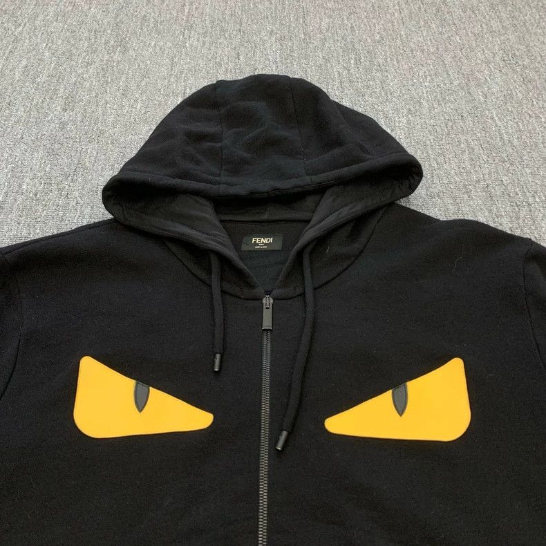 Fendi Fendi Black Monster Zip Hoodie Size US XL / EU 56 / 4 - 7 Thumbnail