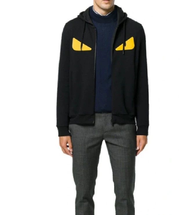 Fendi Fendi Black Monster Zip Hoodie Size US XL / EU 56 / 4 - 3 Thumbnail