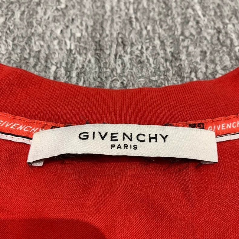 Givenchy Givenchy Red Logo Short Sleeve T-shirt Size US L / EU 52-54 / 3 - 8 Thumbnail