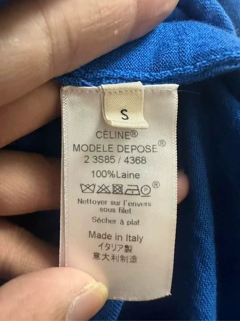 Celine Celine Blue Wool Mock Two-Piece Sweater Size US S / EU 44-46 / 1 - 4 Thumbnail