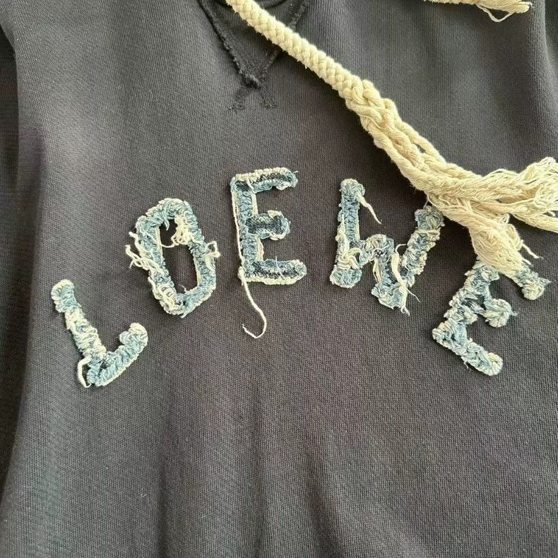 Loewe Loewe Embroidered Logo Fringe Hoodie Size US L / EU 52-54 / 3 - 3 Thumbnail
