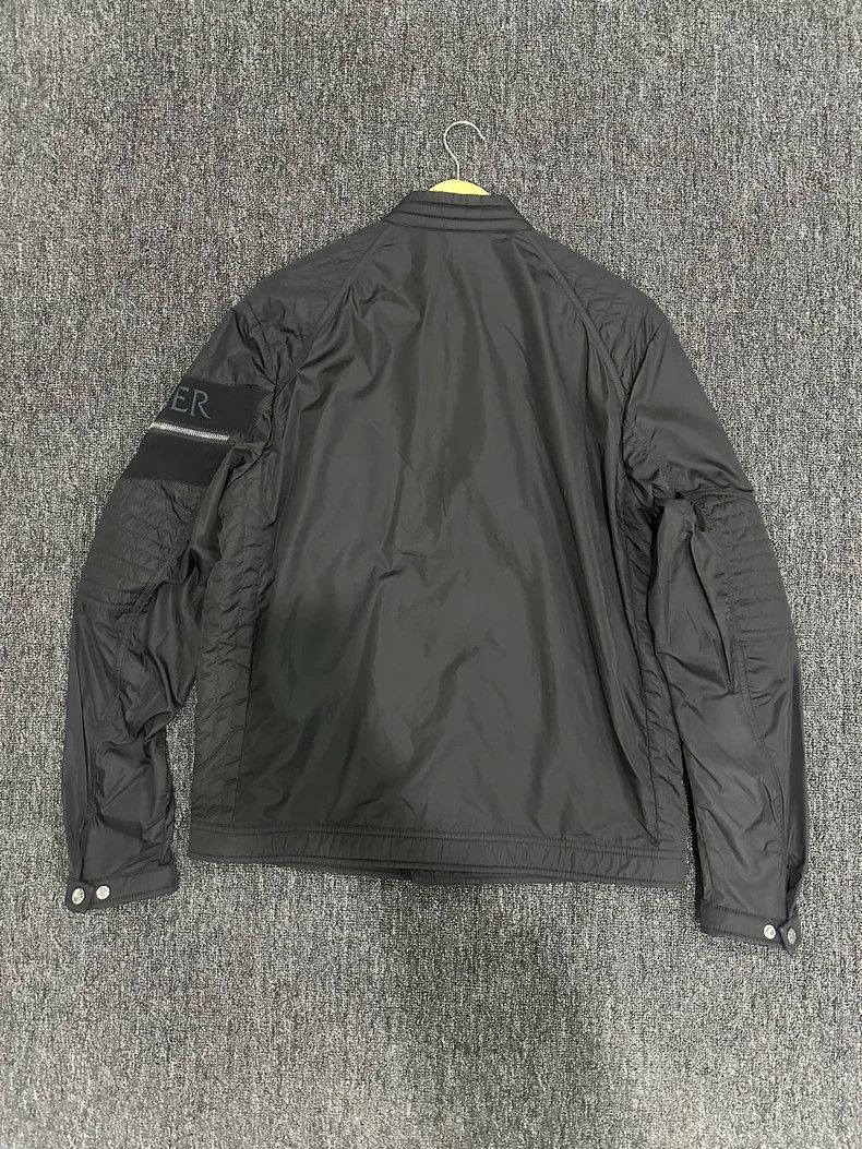 Moncler Moncler Black Leather Moto Jacket Size US L / EU 52-54 / 3 - 2 Thumbnail