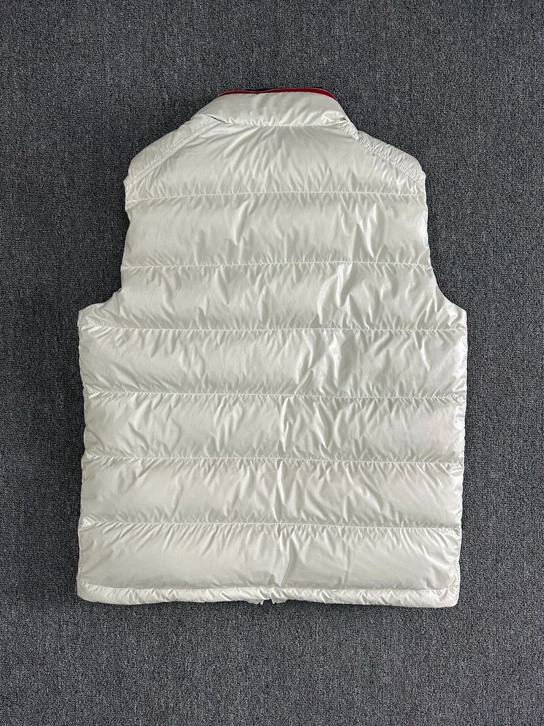 Moncler Moncler White Puffer Vest with Stand Collar Size US M / EU 48-50 / 2 - 2 Thumbnail