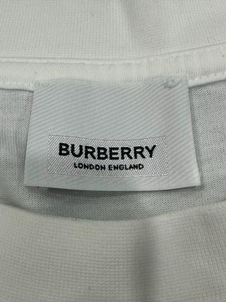 Burberry Burberry White TB Logo Short Sleeve Shirt Size US M / EU 48-50 / 2 - 3 Thumbnail