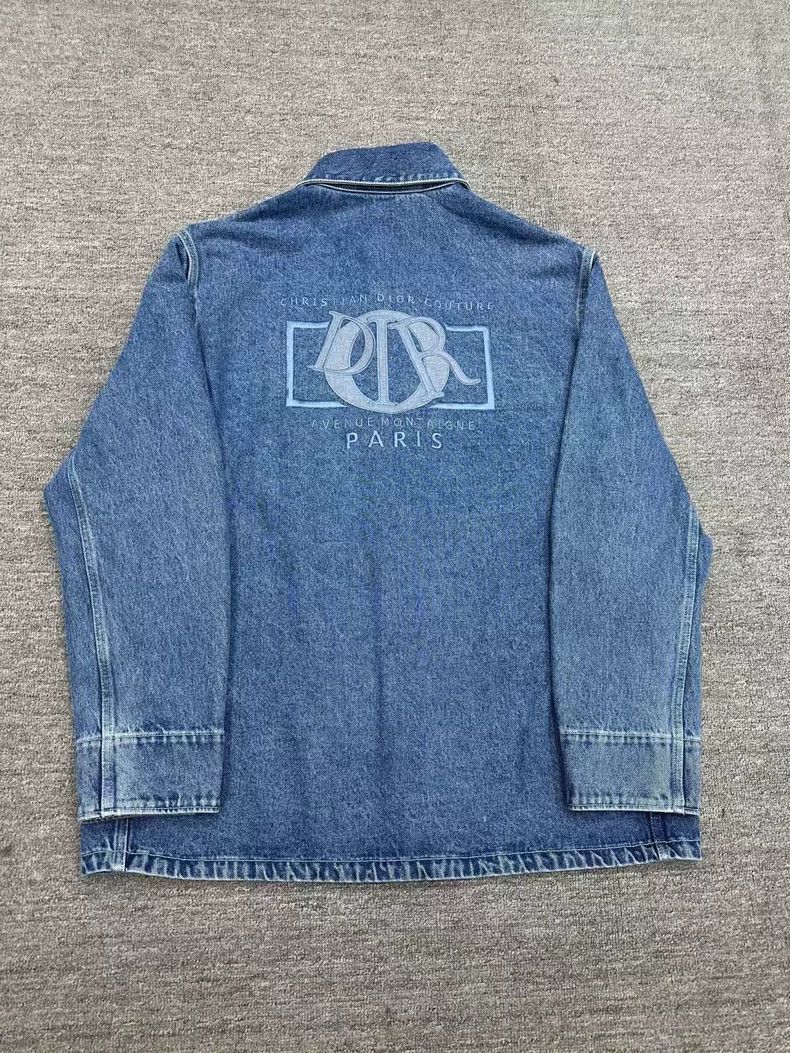 Dior Dior Distressed Logo Denim Pocket Jacket Size US XL / EU 56 / 4 - 2 Thumbnail