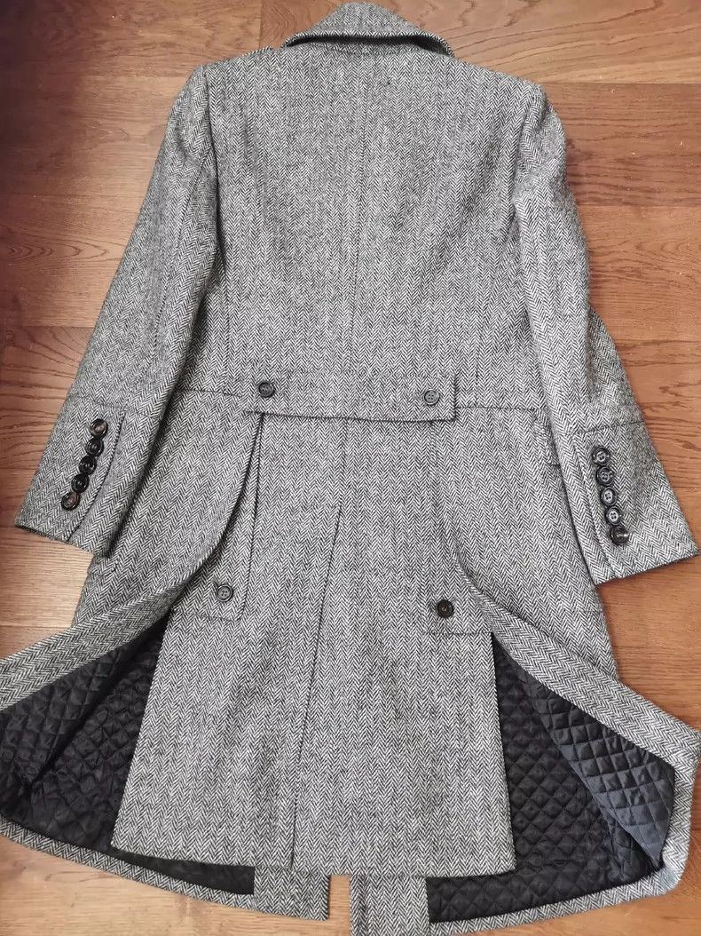 Burberry Burberry Prorsum Gray Herringbone Coat Size US M / EU 48-50 / 2 - 5 Thumbnail