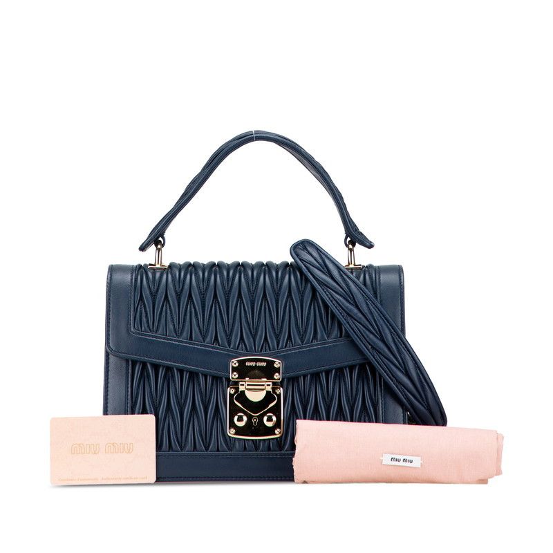Miu Miu Miu Miu Miu Miu Matelassé Leather 2way Bag Leather Shoulder Bag 5BA094 Size ONE SIZE - 9 Thumbnail