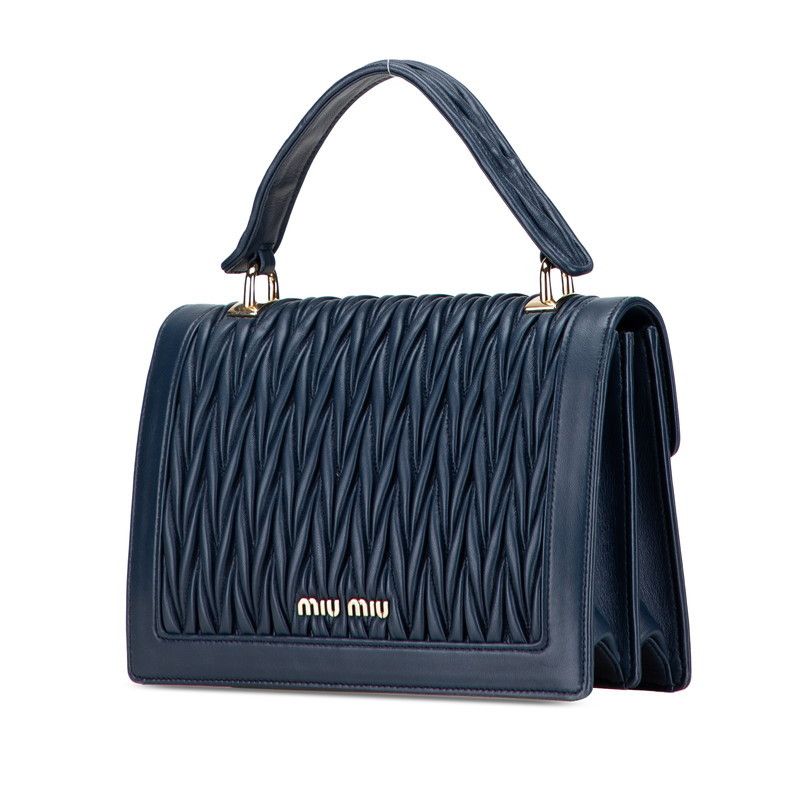 Miu Miu Miu Miu Miu Miu Matelassé Leather 2way Bag Leather Shoulder Bag 5BA094 Size ONE SIZE - 2 Thumbnail