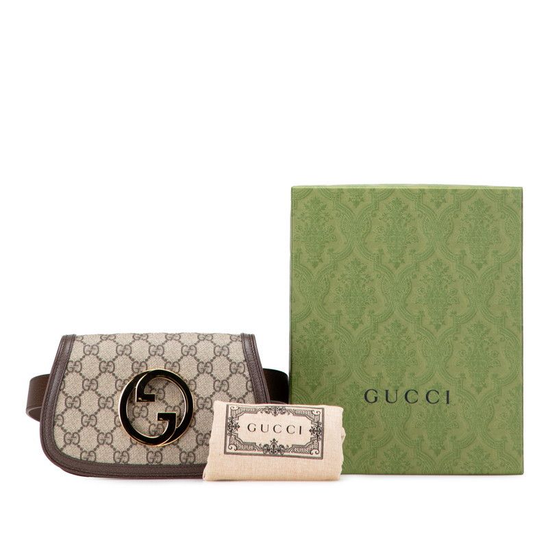 Gucci Gucci Gucci Blondie GG Supreme PVC Belt Bag Leather Belt Bag 703807 DUTY FREE for USA Size ONE SIZE - 9 Thumbnail