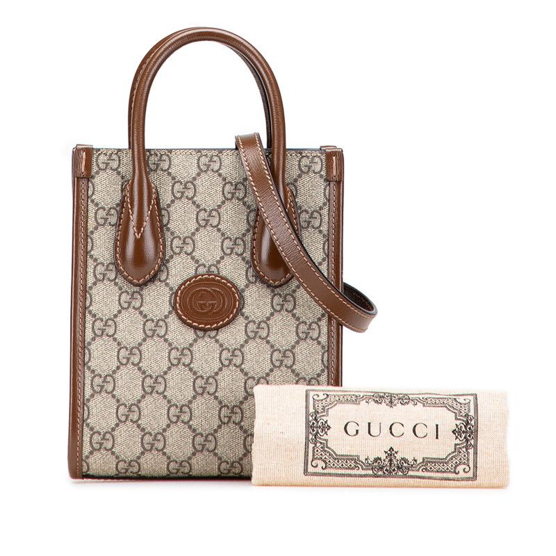 Gucci Gucci Gucci Interlocking G GG Supreme PVC 2way shoulder bag Leather Shoulder Bag 671623 Size ONE SIZE - 9 Thumbnail