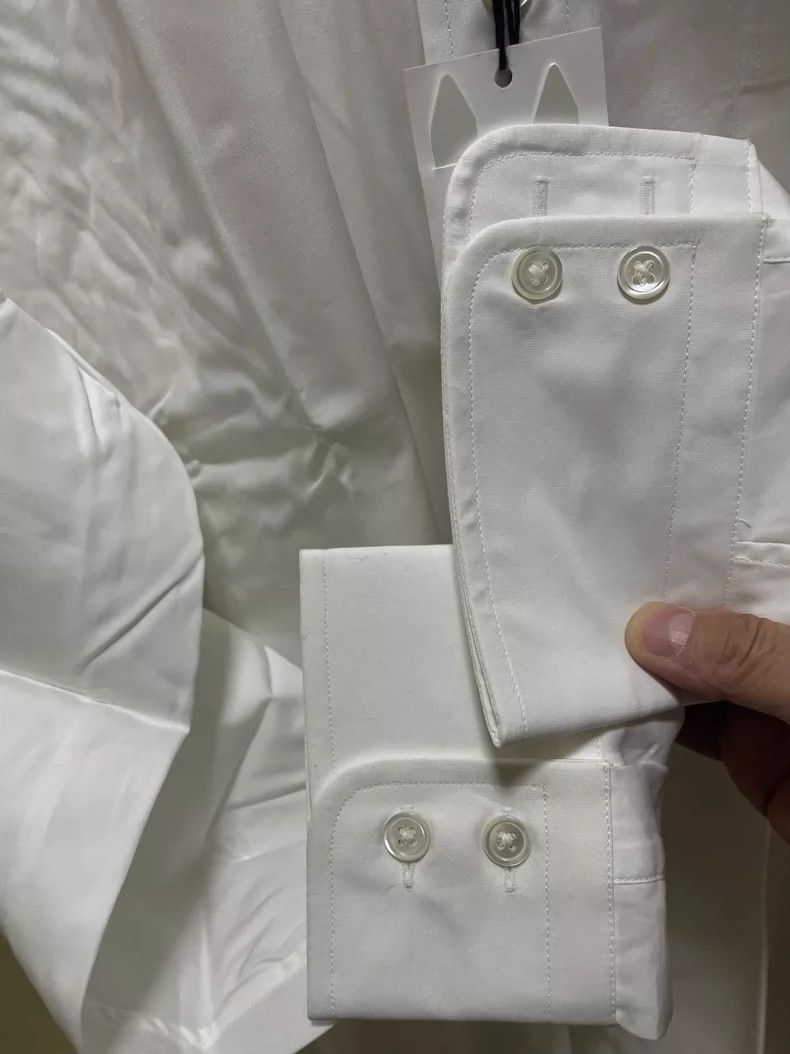 Alfred Dunhill Dunhill Men's Long Sleeve White Shirt Size US L / EU 52-54 / 3 - 4 Thumbnail