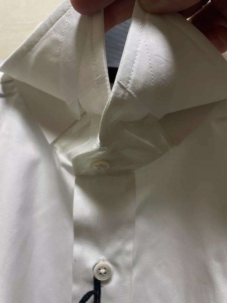 Alfred Dunhill Dunhill Men's Long Sleeve White Shirt Size US L / EU 52-54 / 3 - 5 Thumbnail