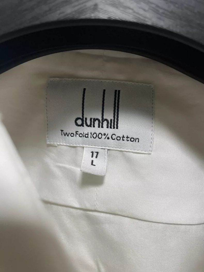 Alfred Dunhill Dunhill Men's Long Sleeve White Shirt Size US L / EU 52-54 / 3 - 3 Thumbnail