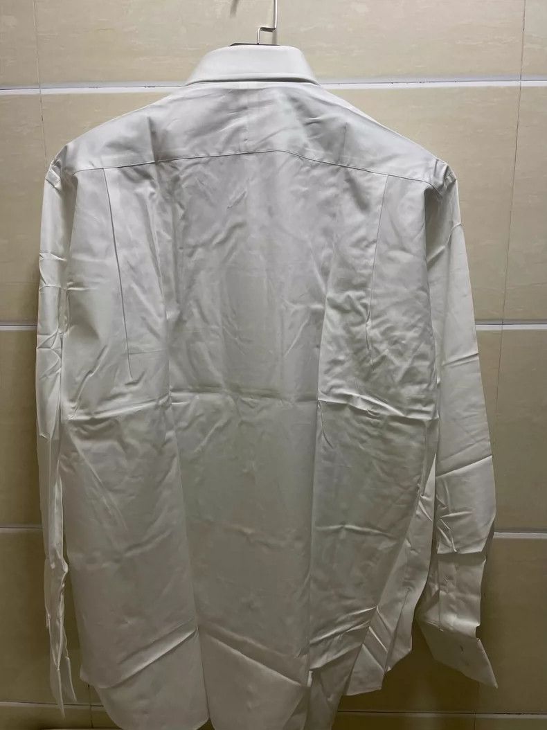Alfred Dunhill Dunhill Men's Long Sleeve White Shirt Size US L / EU 52-54 / 3 - 2 Thumbnail