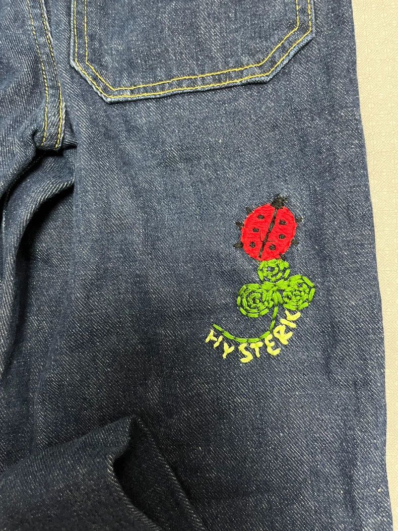 Vintage Vintage Embroidered Wide-Leg Denim Pants Size 27" / US 4 / IT 40 - 7 Thumbnail