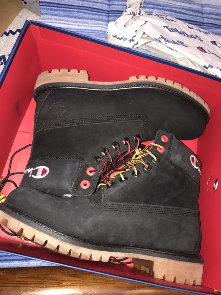 Red on sale champion timbs