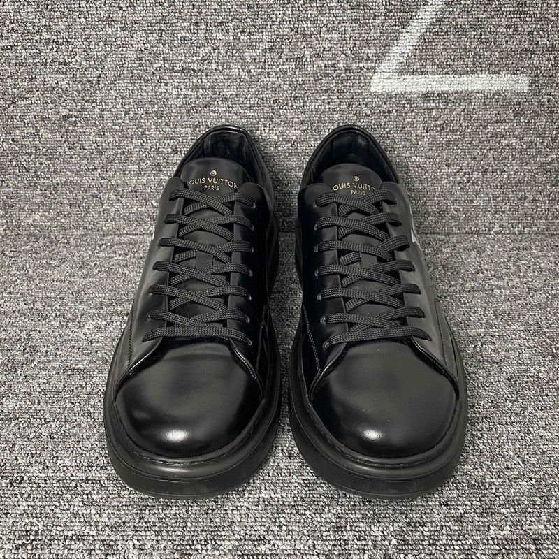 Louis Vuitton Louis Vuitton Beverly Hills Black Low Top Sneakers 0079 Size US 10.5 / EU 43-44 - 2 Thumbnail