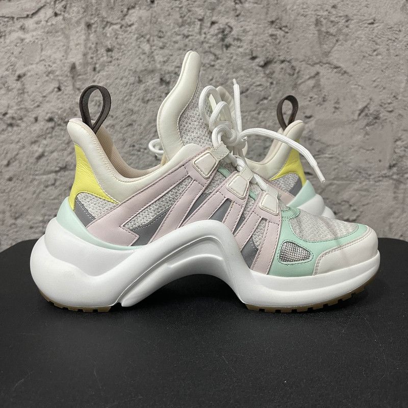 Louis Vuitton Louis Vuitton Archlight Running Shoes in Pink and Green 0079 Size US 8 / IT 38 - 7 Thumbnail