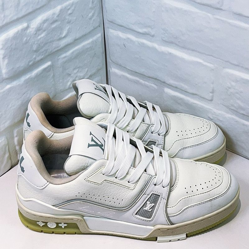 Louis Vuitton Louis Vuitton White Leather Trainer Sneakers 0079 Size US 7 / IT 37 - 6 Thumbnail