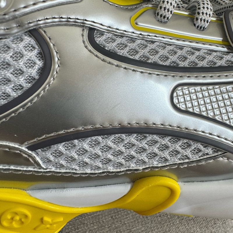 Louis Vuitton Louis Vuitton Silver Yellow Casual Lifestyle Sneakers 0079 Size US 6 / IT 36 - 8 Thumbnail