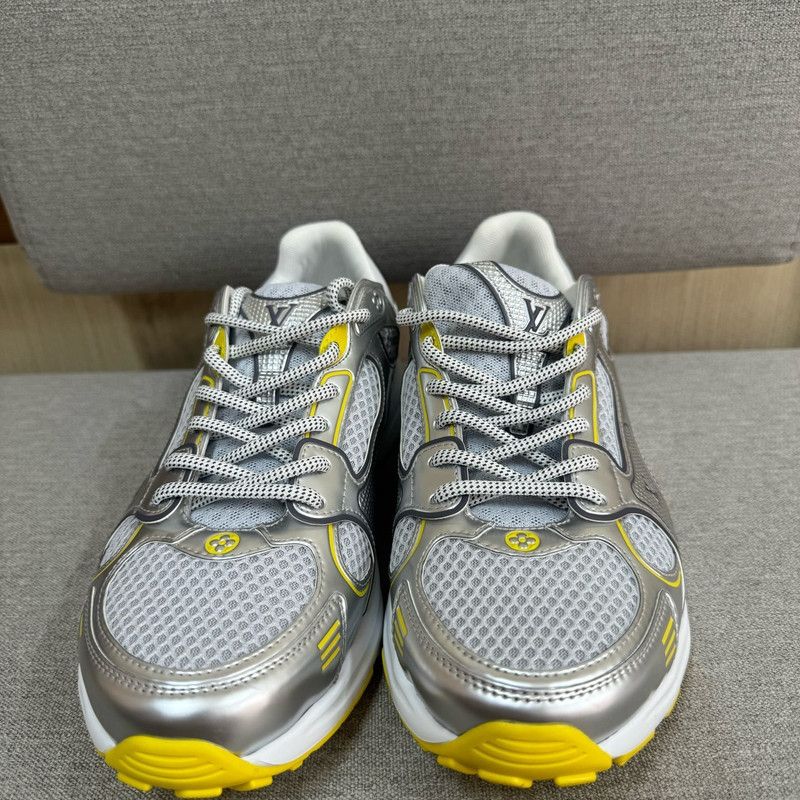 Louis Vuitton Louis Vuitton Silver Yellow Casual Lifestyle Sneakers 0079 Size US 6 / IT 36 - 2 Thumbnail