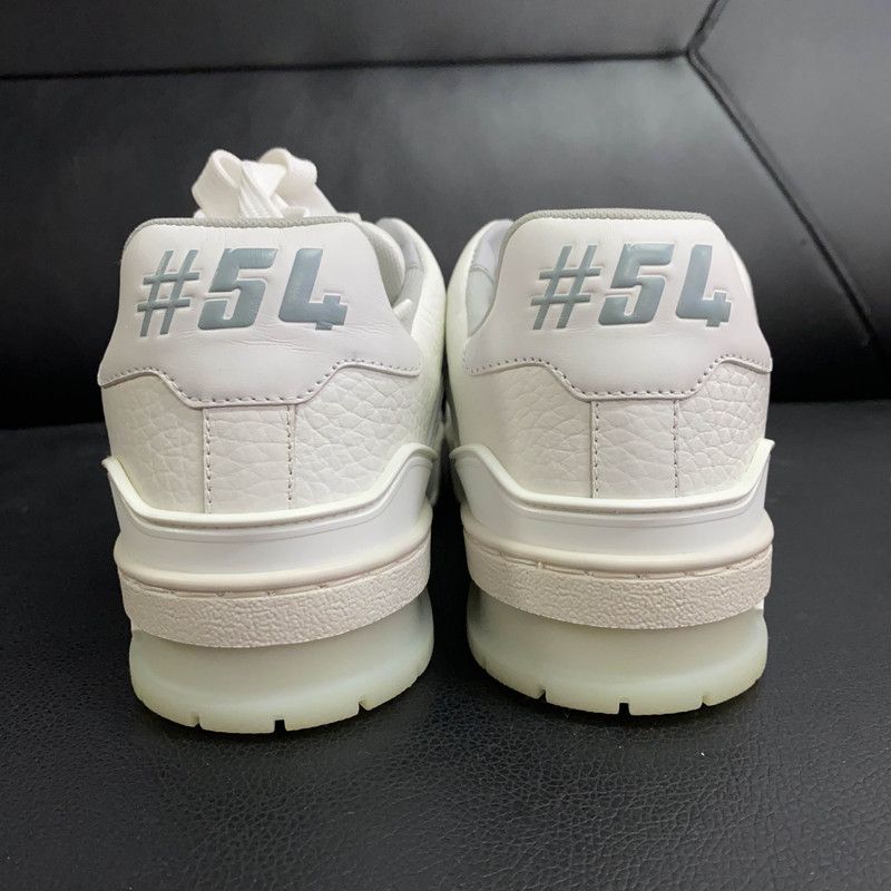 Louis Vuitton Louis Vuitton Leather Embossed Low-Top Trainers 0079 Size US 10 / EU 43 - 3 Thumbnail