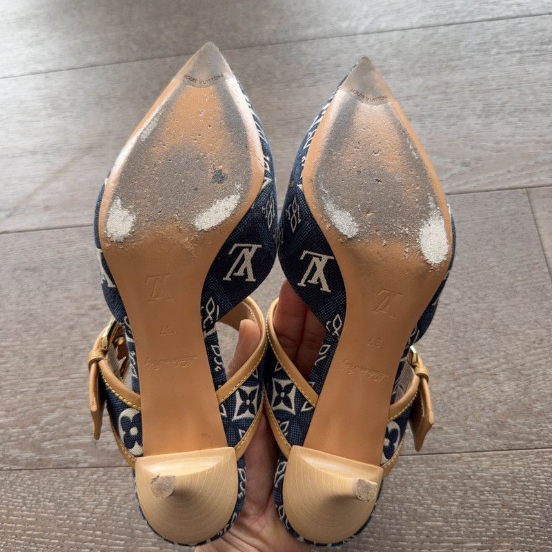 Louis Vuitton Louis Vuitton Sofia Sandals in Blue 0079 Size US 6 / IT 36 - 4 Thumbnail