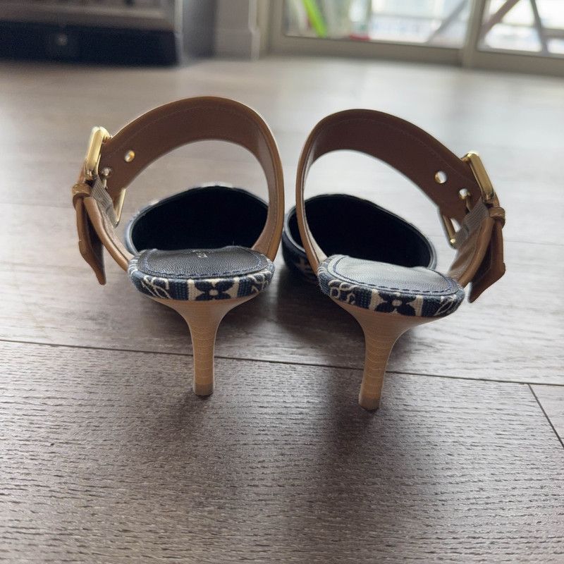 Louis Vuitton Louis Vuitton Sofia Sandals in Blue 0079 Size US 6 / IT 36 - 3 Thumbnail