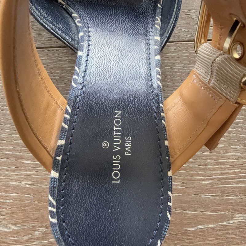 Louis Vuitton Louis Vuitton Sofia Sandals in Blue 0079 Size US 6 / IT 36 - 5 Thumbnail