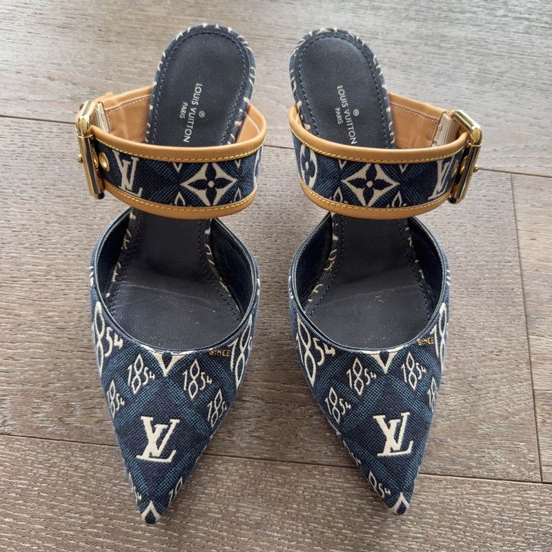 Louis Vuitton Louis Vuitton Sofia Sandals in Blue 0079 Size US 6 / IT 36 - 2 Thumbnail