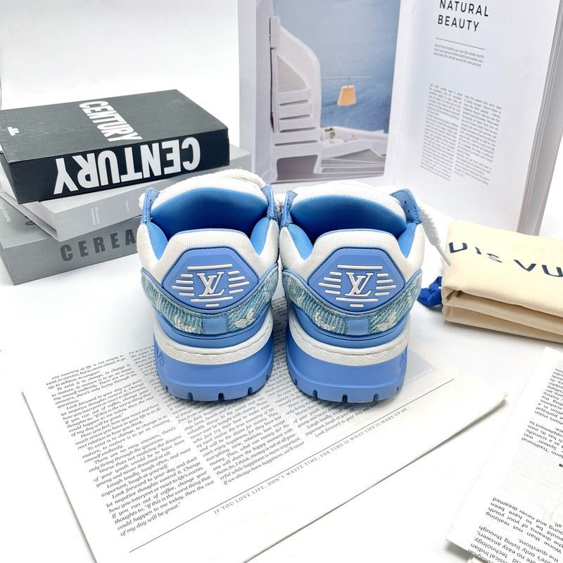 Louis Vuitton Louis Vuitton Trainer Maxi Denim Low-Top Sneakers 0079 Size US 8 / IT 38 - 4 Thumbnail