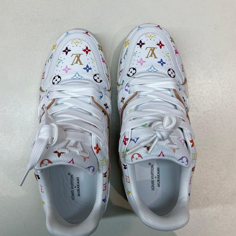 Louis Vuitton Takashi Murakami x Louis Vuitton White Trainers 0079 Size US 6 / IT 36 - 8 Thumbnail