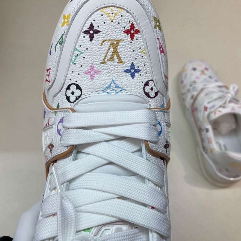 Louis Vuitton Takashi Murakami x Louis Vuitton White Trainers 0079 Size US 6 / IT 36 - 9 Thumbnail