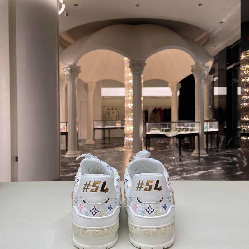 Louis Vuitton Takashi Murakami x Louis Vuitton White Trainers 0079 Size US 6 / IT 36 - 4 Thumbnail