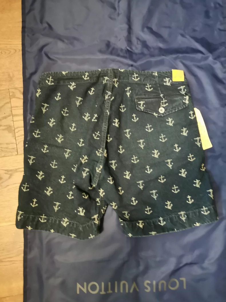 RRL Ralph Lauren Double RL Limited Indigo Anchor Shorts Size US 31 - 2 Thumbnail