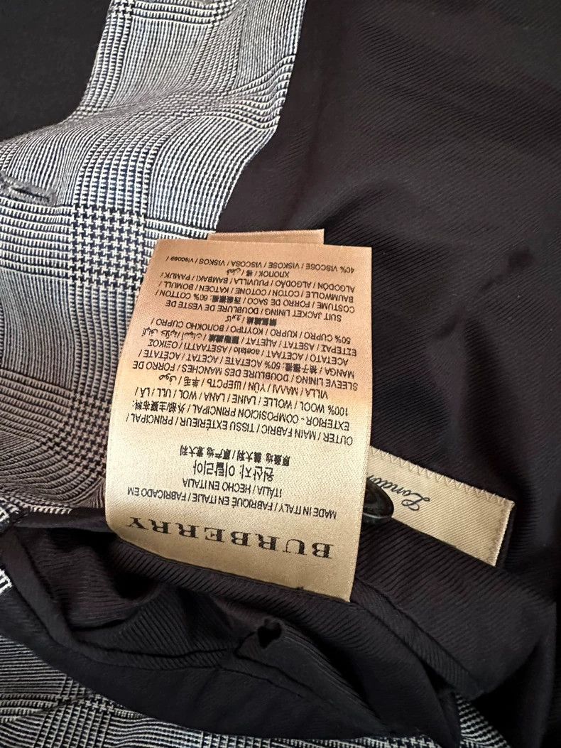 Burberry Burberry London Gray Check Blazer Size US M / EU 48-50 / 2 - 5 Thumbnail