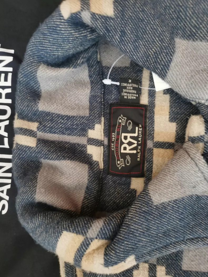 RRL Ralph Lauren Double RL Vintage Indigo Blanket Shirt Jacket Size US M / EU 48-50 / 2 - 4 Thumbnail