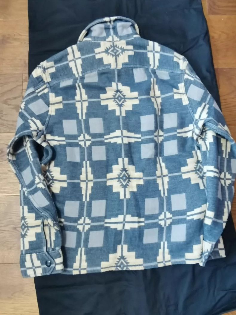 RRL Ralph Lauren Double RL Vintage Indigo Blanket Shirt Jacket Size US M / EU 48-50 / 2 - 3 Thumbnail