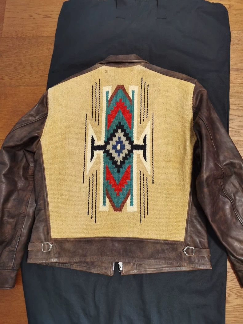 RRL Ralph Lauren RRL Double RL Limited Woven Leather Jacket Size US M / EU 48-50 / 2 - 4 Thumbnail
