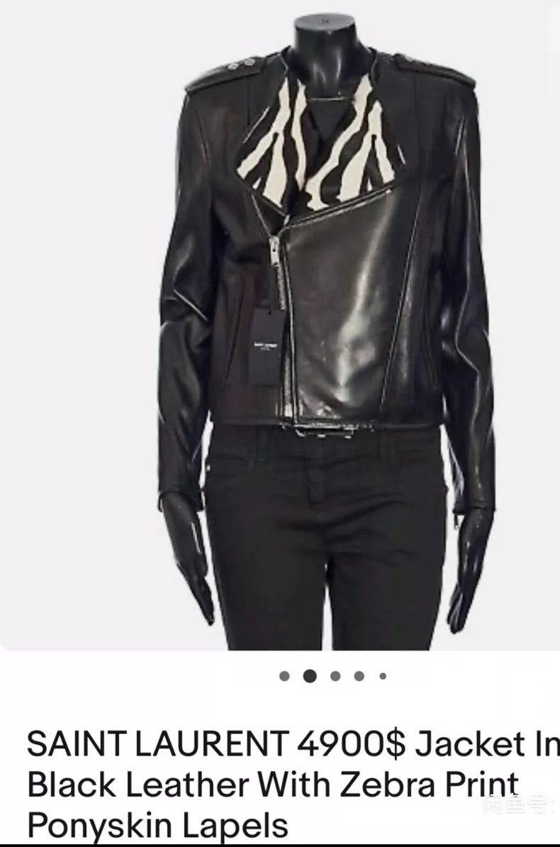 Hedi Slimane Saint Laurent Paris SLP Lambskin Leather Jacket Size US M / EU 48-50 / 2 - 2 Thumbnail
