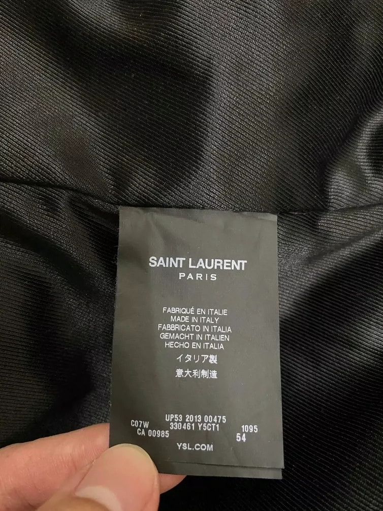 Saint Laurent Paris Saint Laurent Sumi-ink Leather Jacket Size US XL / EU 56 / 4 - 5 Thumbnail