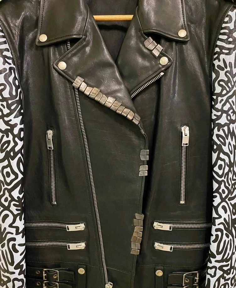 Saint Laurent Paris Saint Laurent Sumi-ink Leather Jacket Size US XL / EU 56 / 4 - 3 Thumbnail