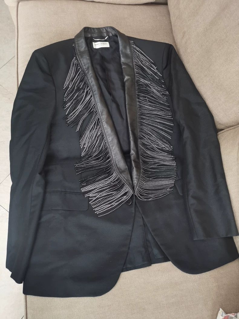Saint Laurent Paris Saint Laurent Paris SLP Fringe Blazer Size US L / EU 52-54 / 3 - 2 Thumbnail
