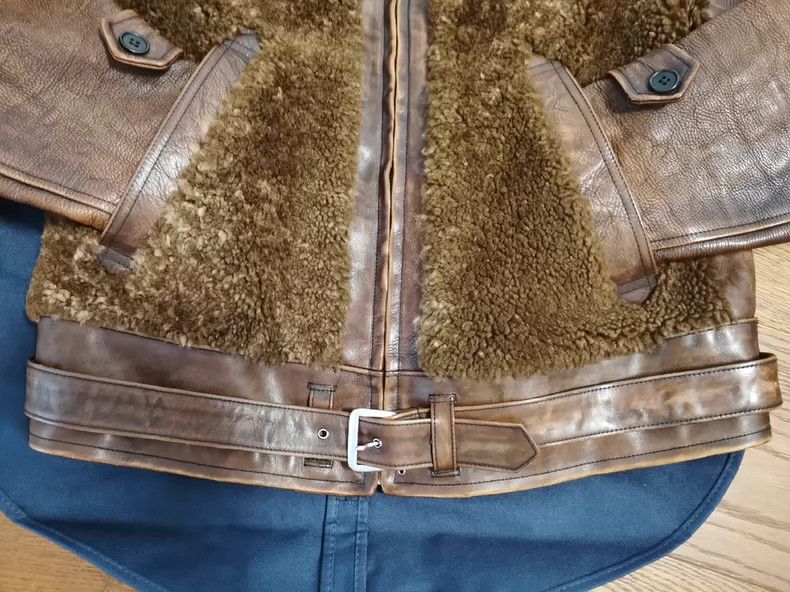 RRL Ralph Lauren Double RL Shearling Leather Jacket Size US M / EU 48-50 / 2 - 5 Thumbnail