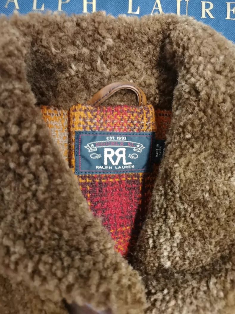 RRL Ralph Lauren Double RL Shearling Leather Jacket Size US M / EU 48-50 / 2 - 4 Thumbnail