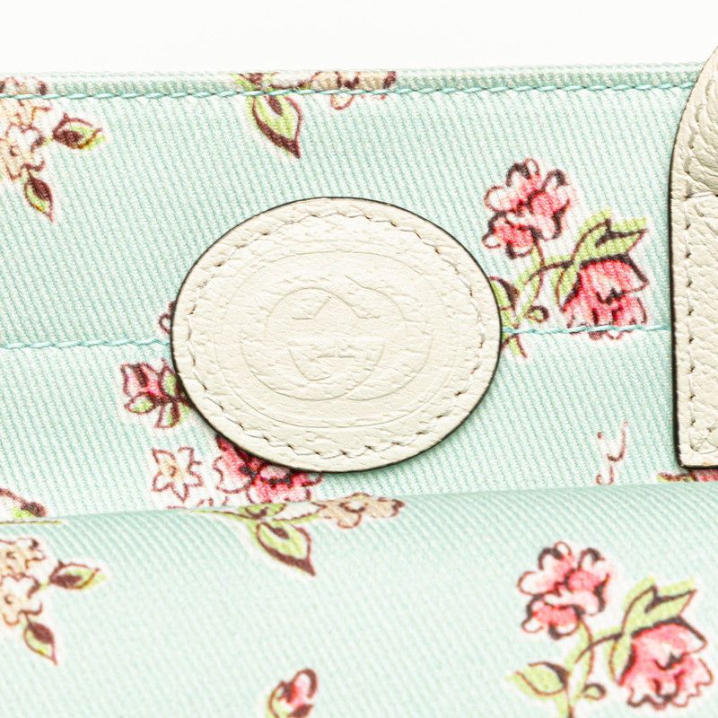 Gucci Gucci Gucci Children's 犬 Flower Canvas Leather Tote Bag Canvas Tote Bag 628159 Size ONE SIZE - 8 Thumbnail