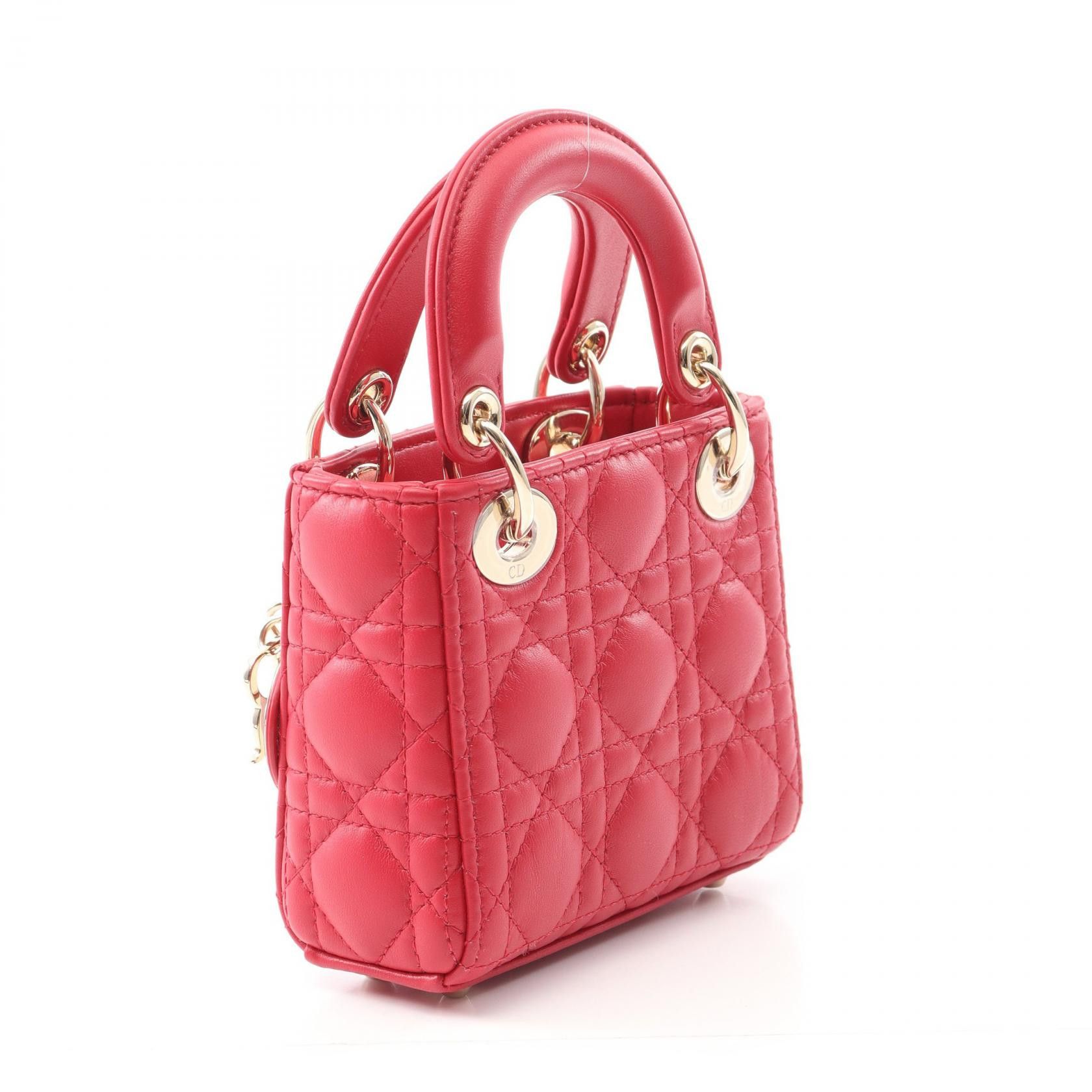 Dior Dior Dior Lady Dior Leather Handbag Leather Handbag Size ONE SIZE - 2 Thumbnail