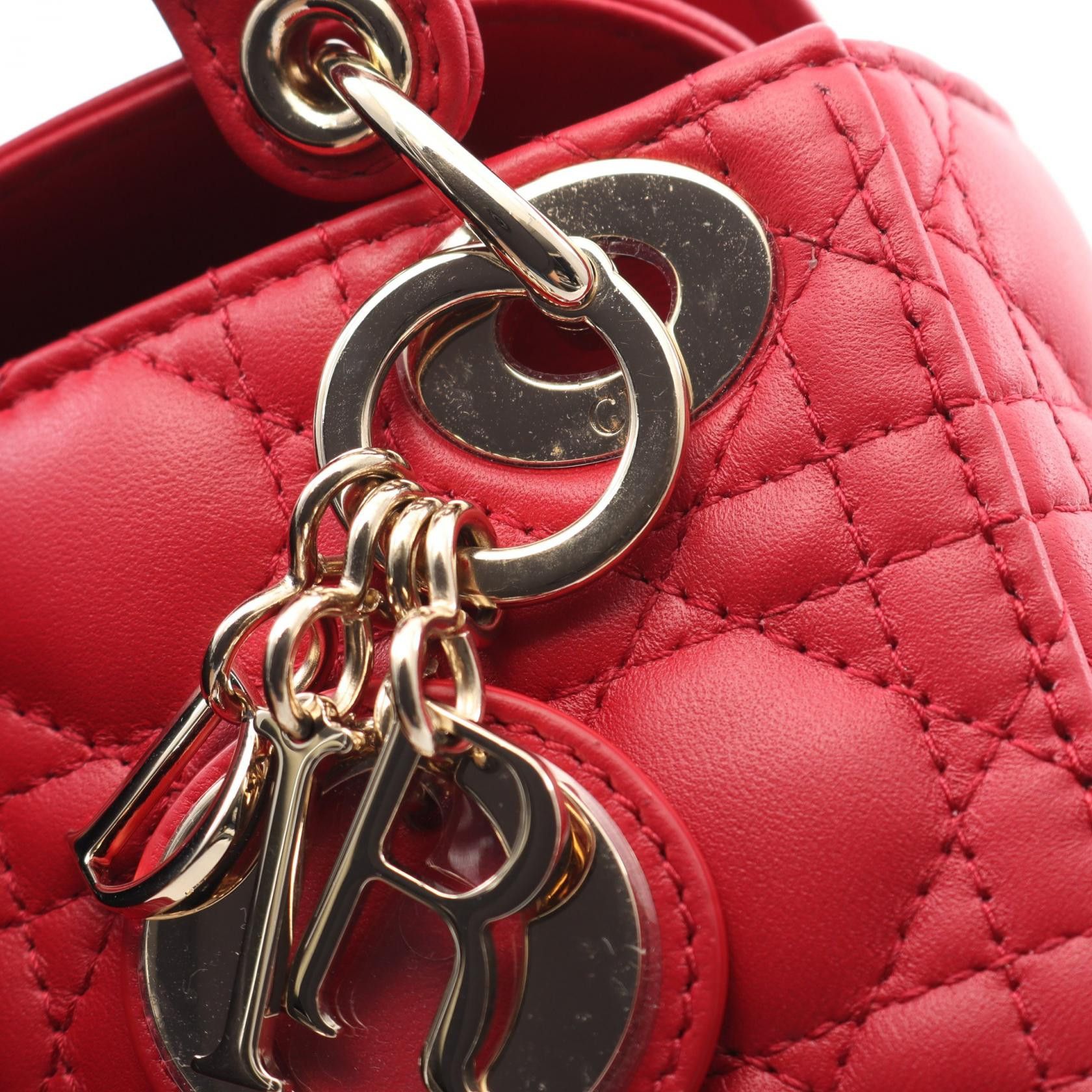 Dior Dior Dior Lady Dior Leather Handbag Leather Handbag Size ONE SIZE - 5 Thumbnail