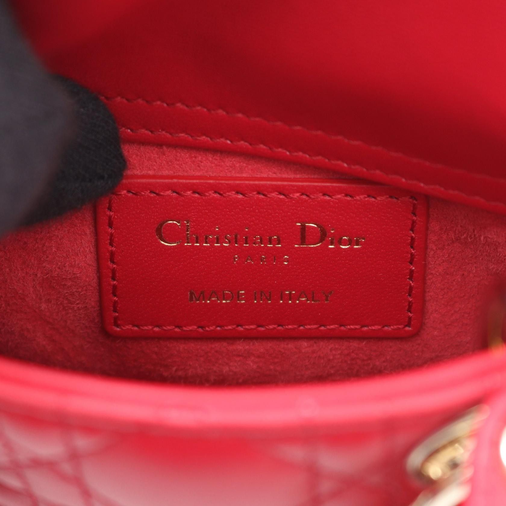 Dior Dior Dior Lady Dior Leather Handbag Leather Handbag Size ONE SIZE - 4 Thumbnail
